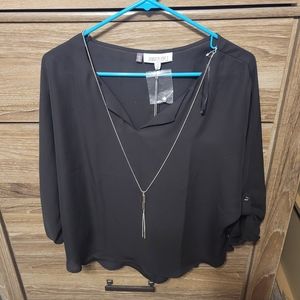 Black Jennifer Lopez Shirt size medium, tags on, removable necklace included